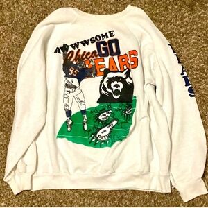 NFL Chicago Bears Super Bowl XX Super Season '85 White Graphic Crewneck Sweater